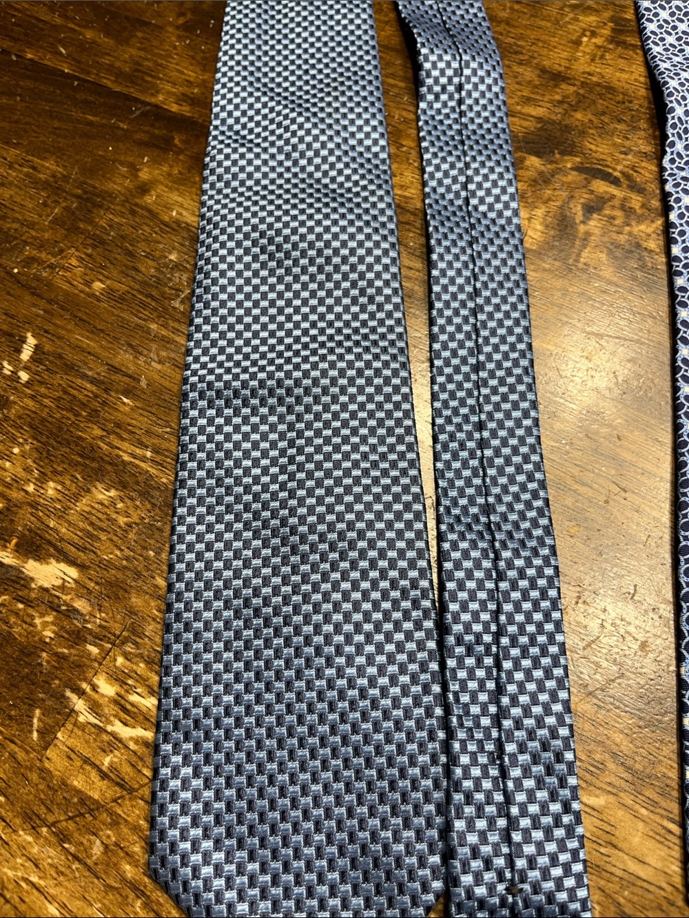 Brooks Brothers Blue Checkered Silk Tie